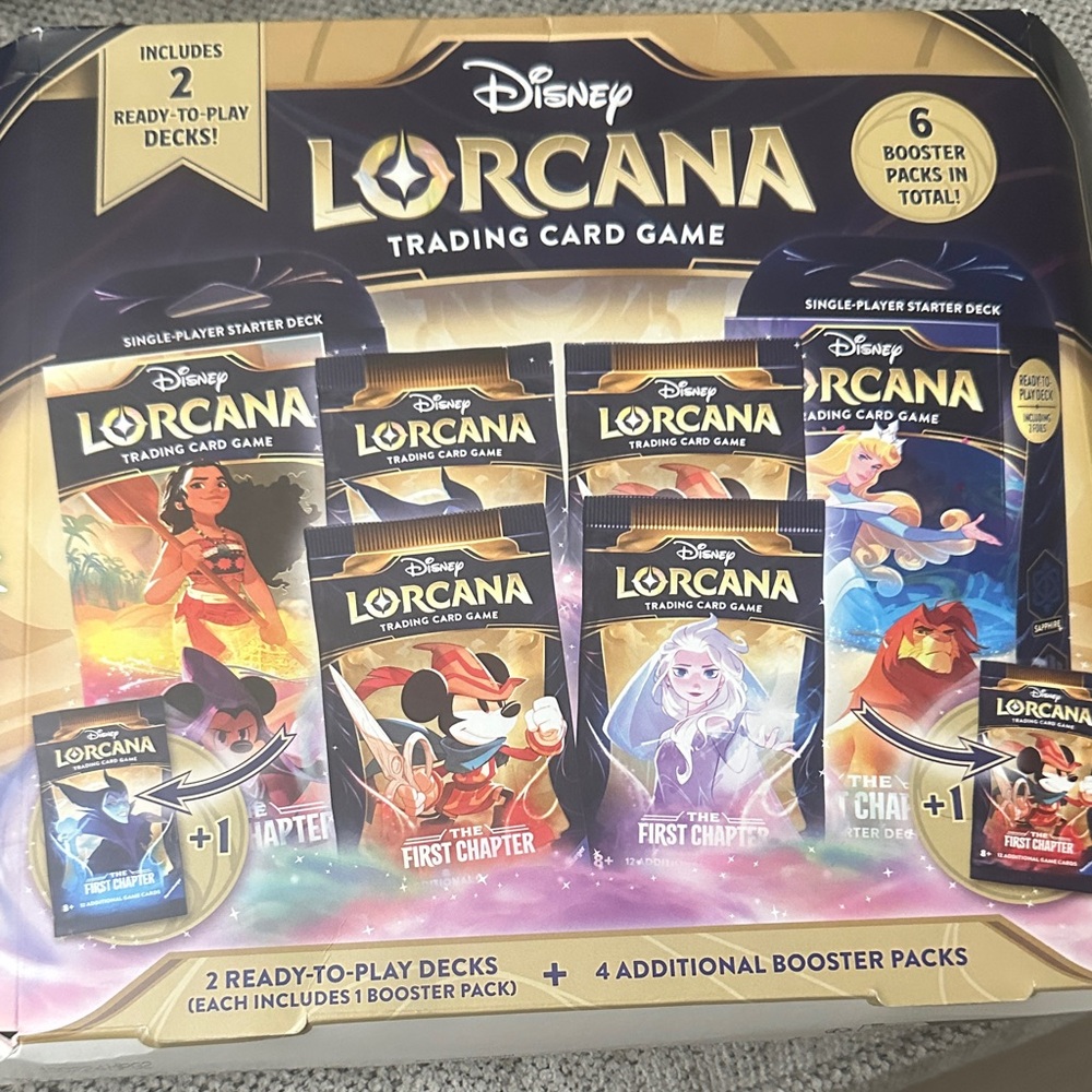 Disney Lorcana Card Game Set with Colorful Packs